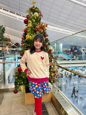 「アイテム（スカート）」を使った、sskさん（キッズ・144cm）の冬コーディネート