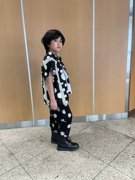 「no brand（ノーブランド）のアイテム（ブーツ）」を使った、sskさん（キッズ・128cm）の夏コーディネート