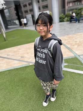 「アイテム（マウンテンパーカー）」を使った、sskさん（キッズ・144cm）の秋コーディネート