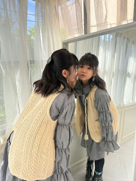 「アイテム（アクセサリー）」を使った、sskさん（キッズ・144cm）の秋コーディネート