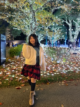 「アイテム（スカート）」を使った、sskさん（キッズ・144cm）の秋コーディネート