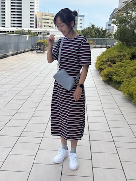 「LACOSTE」｜iwataさん（レディース・153cm）の夏コーディネート