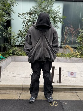 「WHITELAND（ホワイトランド）のアイテム（パーカー）」を使った、tsukasaさん（メンズ・168cm）の冬コーディネート