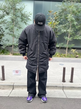 「DANKE SCHON（ダンケシェーン）のアイテム（MA-1）」を使った、tsukasaさん（メンズ・168cm）の春コーディネート
