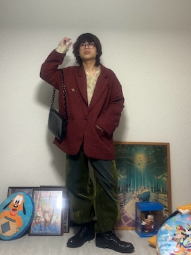 「アイテム（テーラードジャケット）」を使った、しゅーたさん（メンズ・167cm・10代）の冬コーディネート