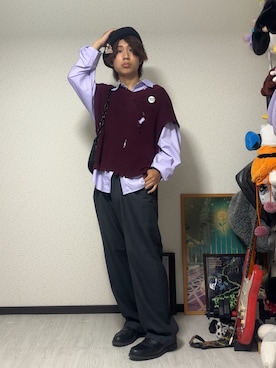 「アイテム（ハンチング/ベレー帽）」を使った、しゅーたさん（メンズ・167cm・10代）の夏コーディネート