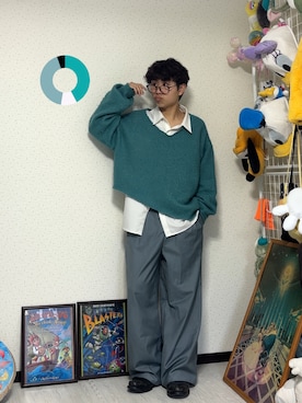 「ADAMASTE（アダマスト）のアイテム」を使った、しゅーたさん（メンズ・167cm）の春コーディネート