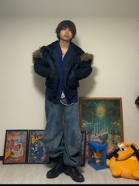 「アイテム（カーディガン/ボレロ）」を使った、しゅーたさん（メンズ・167cm・10代）の冬コーディネート