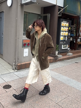 「ハーフパンツ」｜しゅーたさん（メンズ・167cm）の秋コーディネート