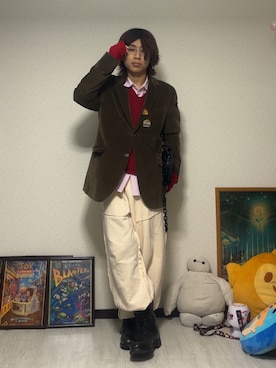 「アイテム（スウェットパンツ）」を使った、しゅーたさん（メンズ・167cm・10代）の秋コーディネート