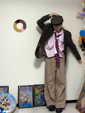 「SINSS（シンス）のアイテム（トップス）」を使った、しゅーたさん（メンズ・167cm）の春コーディネート