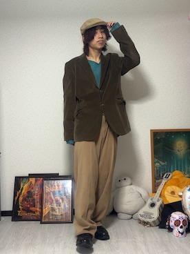 「アイテム（テーラードジャケット）」を使った、しゅーたさん（メンズ・167cm）の秋コーディネート