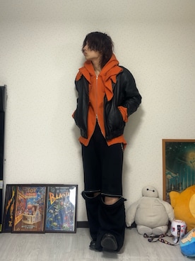 「アイテム（パーカー）」を使った、しゅーたさん（メンズ・167cm・10代）の秋コーディネート