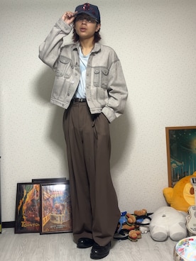 「アイテム（帽子）」を使った、しゅーたさん（メンズ・167cm・10代）の秋コーディネート