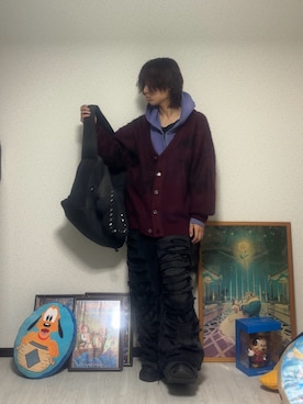 「アイテム（カーディガン/ボレロ）」を使った、しゅーたさん（メンズ・167cm・10代）の冬コーディネート