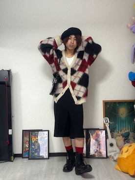 「アイテム（ハンチング/ベレー帽）」を使った、しゅーたさん（メンズ・167cm）の秋コーディネート
