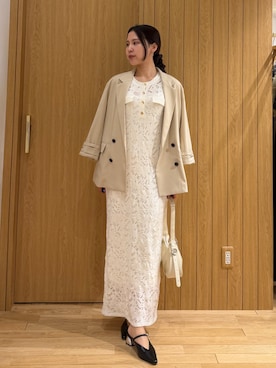 「LAGUNAMOON（ラグナムーン）のアイテム（ジャケット/アウター）」を使った、NANAMI NAKAMURAさん（レディース・160cm）の春コーディネート