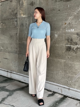 「LAGUNAMOON（ラグナムーン）のアイテム（ハンドバッグ）」を使った、NANAMI NAKAMURAさん（レディース・159cm）の夏コーディネート