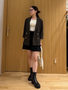 「LAGUNAMOON（ラグナムーン）のアイテム」を使った、NANAMI NAKAMURAさん（レディース・160cm）の春コーディネート