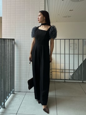 「アイテム（クラッチバッグ）」を使った、NANAMI NAKAMURAさん（レディース・160cm）の冬コーディネート