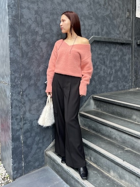 「アイテム（チョーカー）」を使った、NANAMI NAKAMURAさん（レディース・160cm）の秋コーディネート