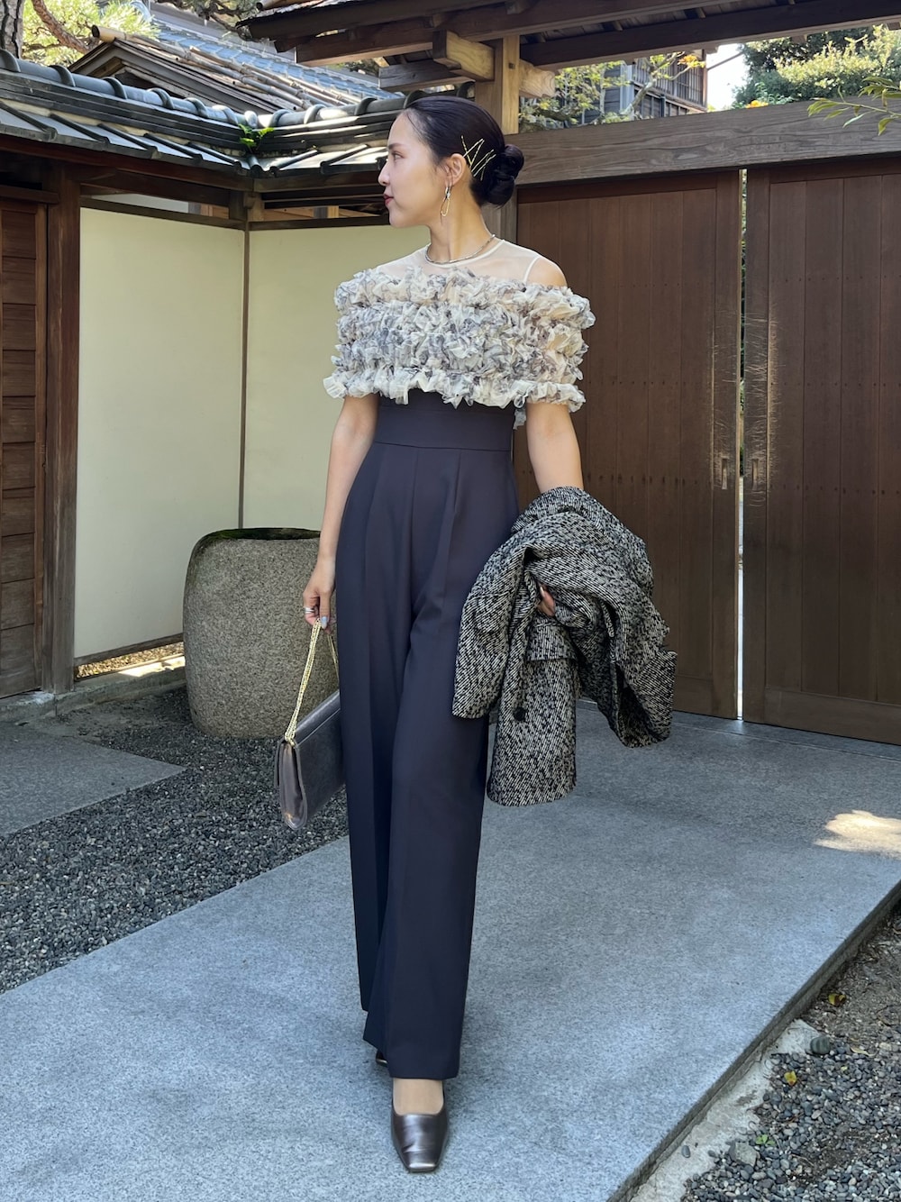 LAGUNAMOONのパンツドレスを使った人気ファッションコーディネート