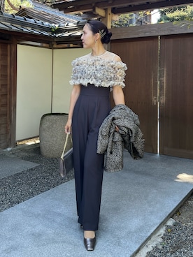 「アイテム（パンツドレス）」を使った、NANAMI NAKAMURAさん（レディース・160cm）の秋コーディネート