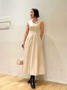 フロントZIPミックスカラーワンピース｜ラグナムーン