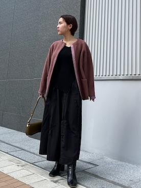 「JW PEI（ジェイダブリューペイ）のアイテム」を使った、NANAMI NAKAMURAさん（レディース・159cm）の冬コーディネート