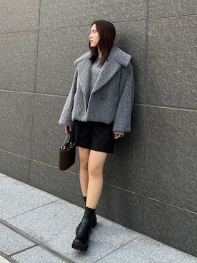 NANAMI NAKAMURAさん（レディース・159cm）の冬コーディネート