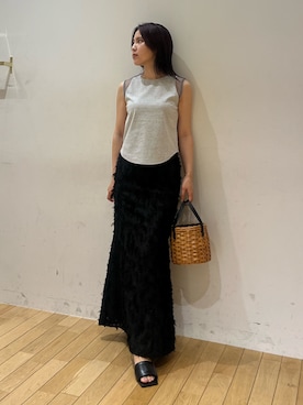 「LAGUNAMOON（ラグナムーン）のアイテム」を使った、NANAMI NAKAMURAさん（レディース・159cm）の夏コーディネート