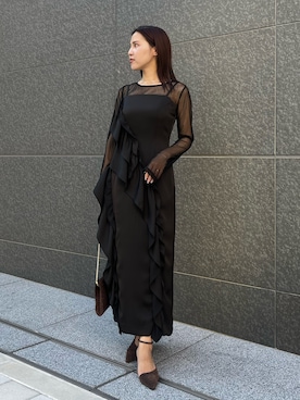 「アイテム（ドレス）」を使った、NANAMI NAKAMURAさん（レディース・160cm）の夏コーディネート