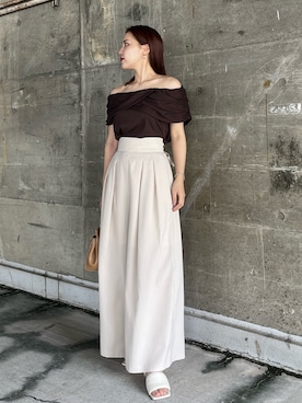 「LAGUNAMOON（ラグナムーン）のアイテム（ハンドバッグ）」を使った、NANAMI NAKAMURAさん（レディース・159cm）の夏コーディネート