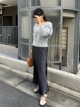 「アイテム（チョーカー）」を使った、NANAMI NAKAMURAさん（レディース・160cm）の秋コーディネート