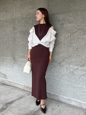 「LAGUNAMOON（ラグナムーン）のアイテム（パンプス）」を使った、NANAMI NAKAMURAさん（レディース・160cm）の秋コーディネート