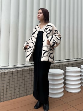 「リバーシブル」｜「アイテム（ワンピース/ドレス）」を使った、NANAMI NAKAMURAさん（レディース・159cm）の秋コーディネート