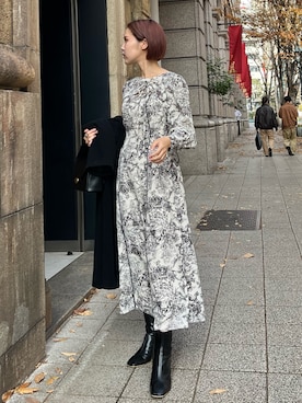 NANAMI NAKAMURAさん（レディース・159cm）の冬コーディネート