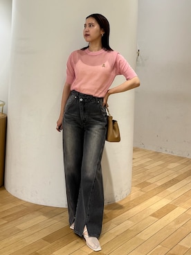 「LAGUNAMOON（ラグナムーン）のアイテム（ハンドバッグ）」を使った、NANAMI NAKAMURAさん（レディース・159cm）の春コーディネート