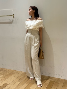 「LAGUNAMOON（ラグナムーン）のアイテム（ハンドバッグ）」を使った、NANAMI NAKAMURAさん（レディース・159cm）の春コーディネート