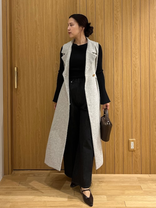 ツイードメタルボタンテーラードジャンパースカート（ワンピース