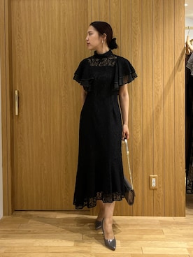 「アイテム（ドレス）」を使った、NANAMI NAKAMURAさん（レディース・160cm）の秋コーディネート