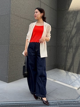 「LAGUNAMOON（ラグナムーン）のアイテム」を使った、NANAMI NAKAMURAさん（レディース・160cm）の春コーディネート