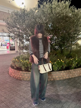 「秋服」｜「アイテム（ベスト）」を使った、rinoさん（レディース・162cm）の秋コーディネート