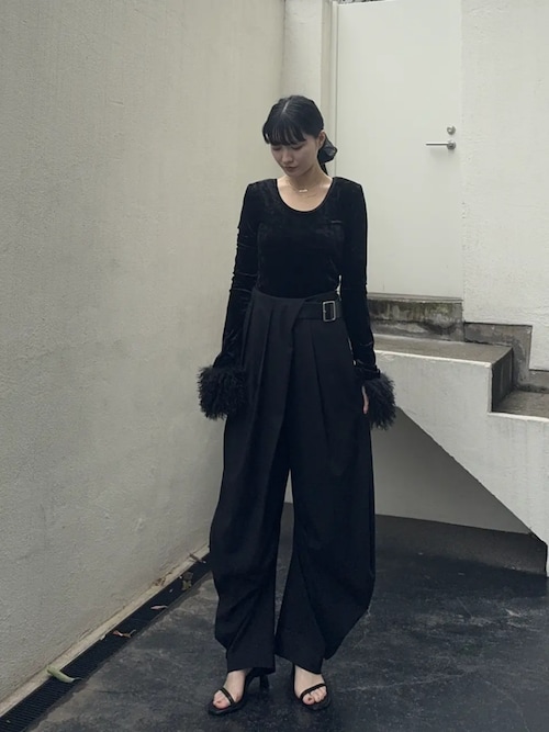 Pre-Order】アシメタックベルトパンツ / Asymmetrical Belt