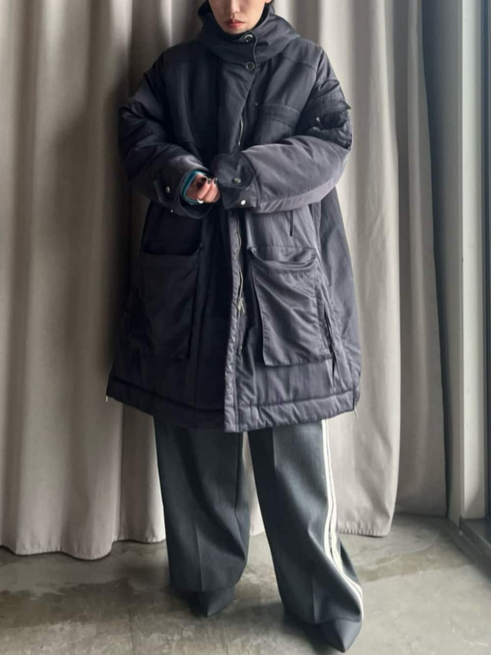 プランクプロジェクト ワッシャーナイロンボリュームミドルコート 1697959499.jpg