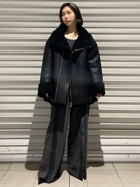 「PRANK PROJECT（プランクプロジェクト）のアイテム（スウェットパンツ）」を使った、PRANK PROJECTさん（レディース・157cm）の冬コーディネート