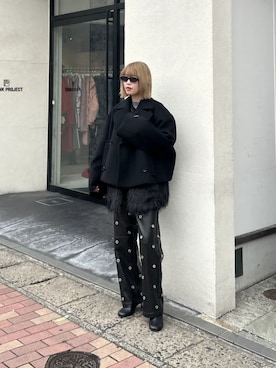 「アイテム（ピーコート）」を使った、PRANK PROJECTさん（レディース・166cm）の冬コーディネート
