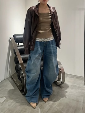 「アイテム（チューブトップ）」を使った、PRANK PROJECTさん（レディース・160cm）の冬コーディネート