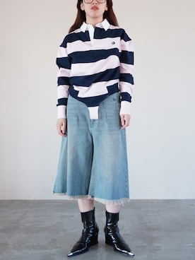 「ハーフパンツコーデ」｜PRANK PROJECTさん（レディース・158cm）の冬コーディネート