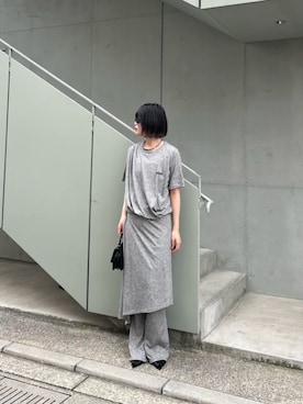 「PRANK PROJECT（プランクプロジェクト）のレザーチェーン2WAYチョーカー / Leather Chain 2way Choker（チョーカー、シルバー系）」を使った、PRANK PROJECTさん（レディース・170cm）の春コーディネート